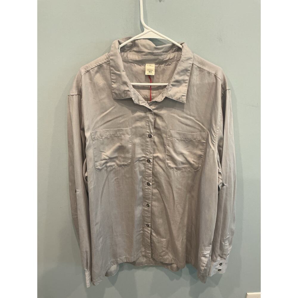 NEW‎ Scottevest The Charlotte Chambray Womens Button Up Shirt Size M3 3X Travel